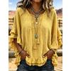 DICFY Women's Fashion Casual Summer Spring V-Neck Short Sleeve Blouses & Shirts