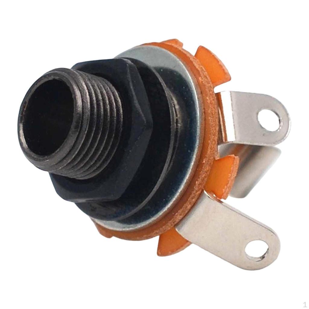 1/4 Inch Female Guitar Input Jack, 6.35mm Mount Jack for Guitars Bass Electric Instruments