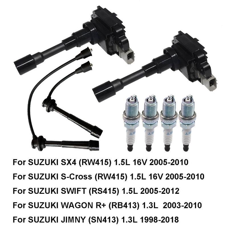 For SUZUKI SWIFT 1.5 M15A M13A 2010 2009 2008 2007 2006 2005 SX4 RW415 JIMNY JB43 WAGON R Ignition Coil Spark Plug Cable Kit
