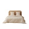 Parure de lit en gaze de microfibre 220 x 240 cm Uni ecru