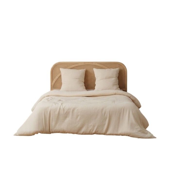 Parure de lit en gaze de microfibre 220 x 240 cm Uni ecru