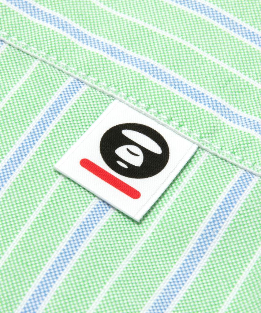 Eipeu Aapenow Moonface Stripe Short Sleeve Shirt Light Green / Aapsrm8560Xxqgrk