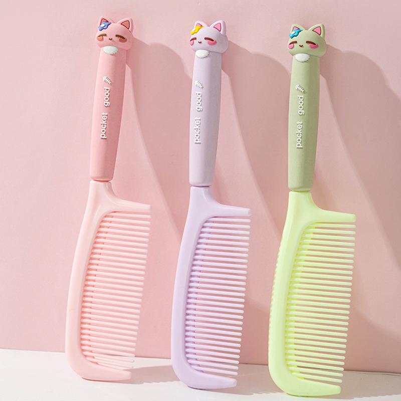 Portable Comb Cartoon Soft Silicone Combs Hair Styling Comb Hairbrushes Cute Comb Hairdressing Comb Hair Brush For Girls Travel