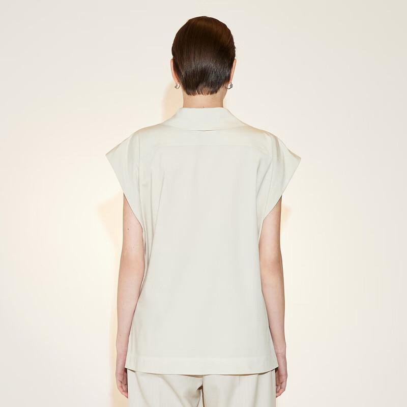 LESS Women's Lapel Sleeveless Short Vest