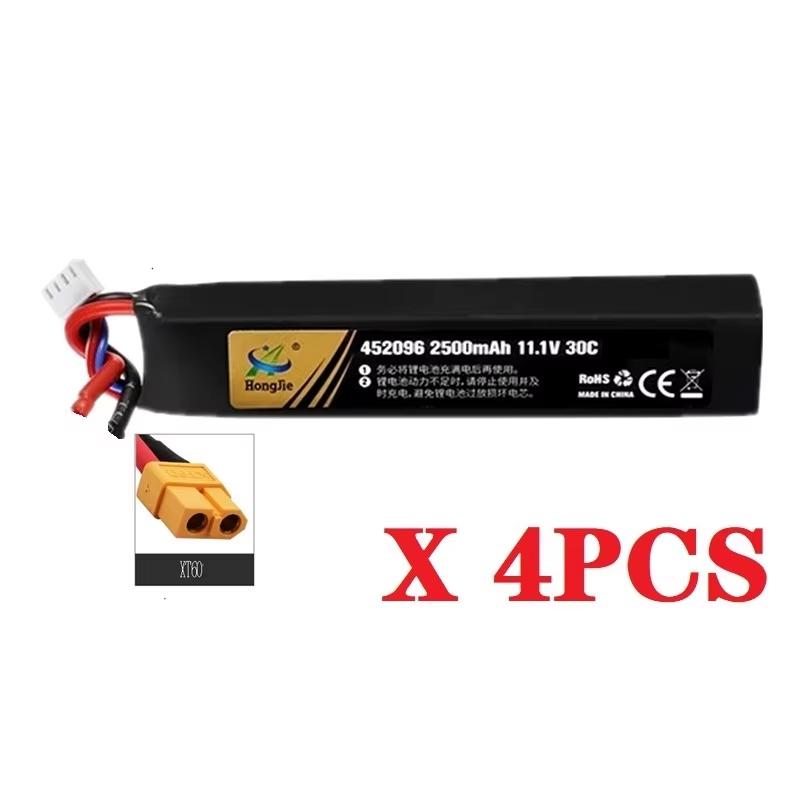 Water Gun Airsoft 11.1V 3S 2500mAh 30C 452096 LiPo Battery T/Tamiya/XT30 Plug for Airsoft BB Air Pistol Electric Toys Guns Parts