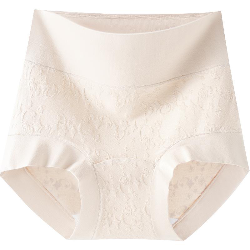 Big Size Ladies Spring and Autumn New Year Red Pure Cotton Antibacterial Crotch High Waist Belly Triangle Briefs