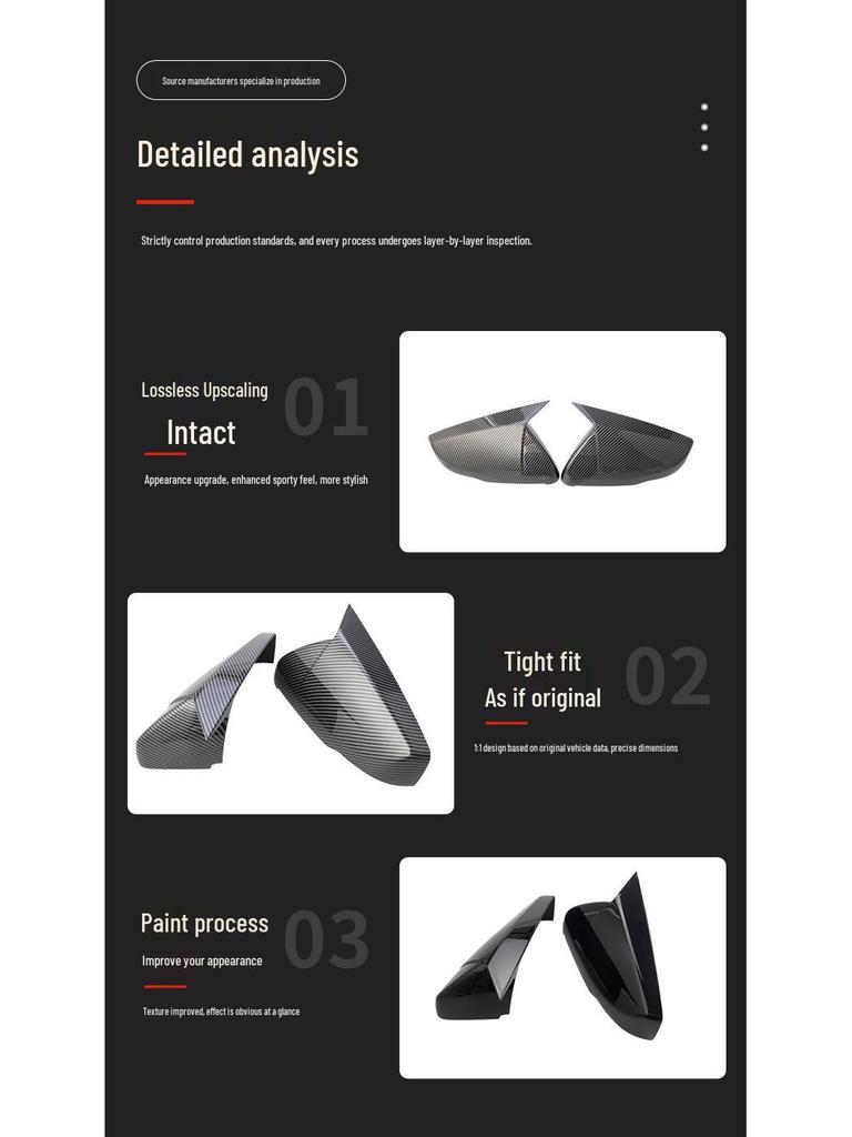 Rearview Mirror Shell Cover for 20-24 Cadillac CT5/CT6 Horn Modification