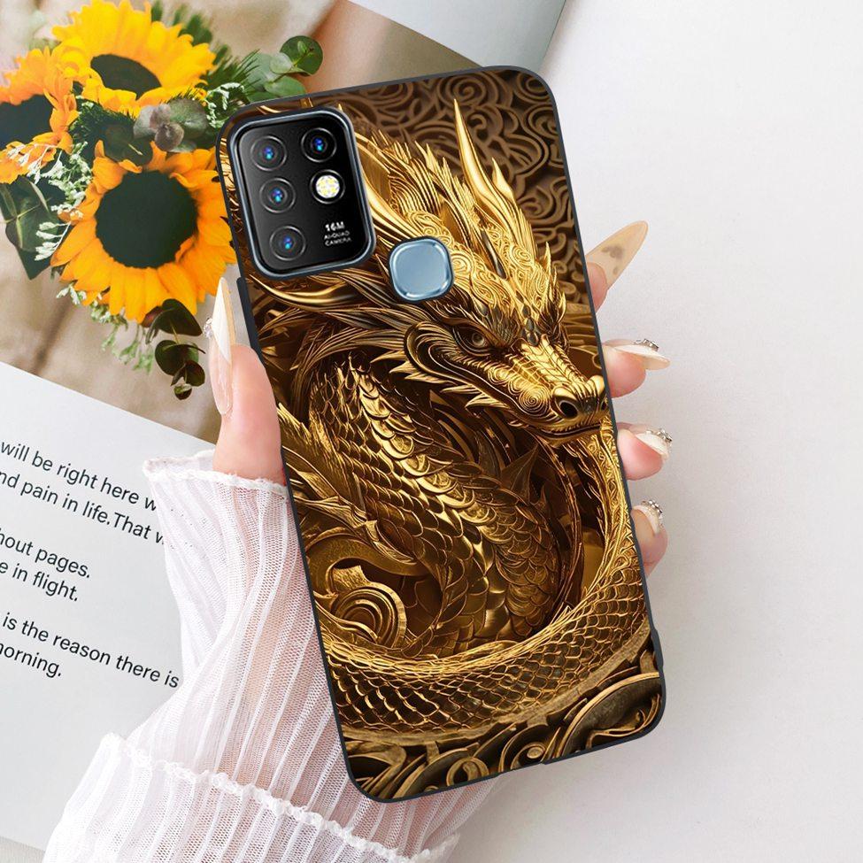 Case For Infinix Hot 10 Cover Aesthetic Cute Cat Fashion Funny Painted Bumper For Infinix Hot10 X682B X682C Casing