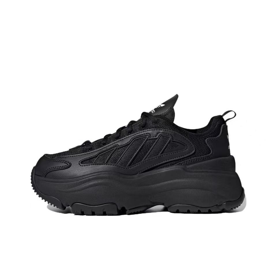 Adidas Originals OZGAIA Slip Resistant Abrasion Resistant Low top Casual Shoes Women's Black Silver IG6045(Team129-)