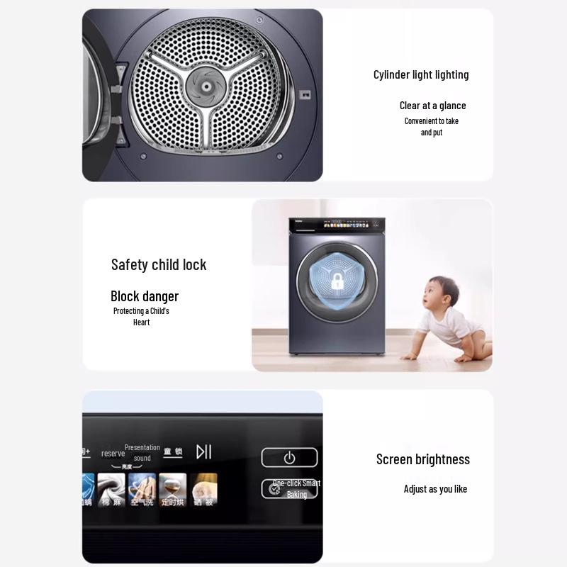 Haier Home 10kg Fully Automatic Heat Pump Clothes Dryer EHG100176PRO