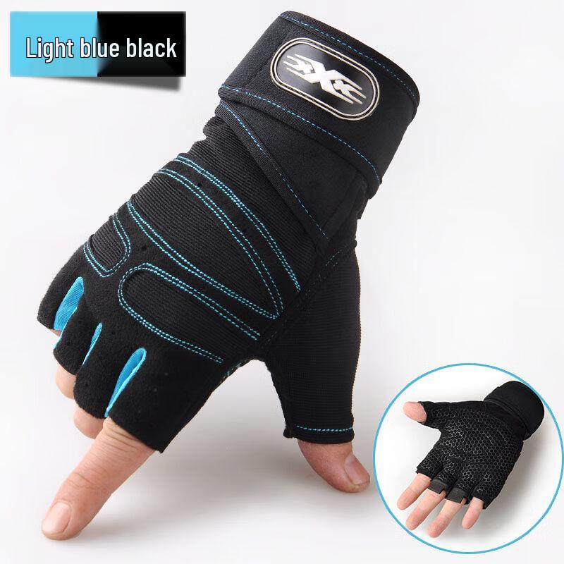 Fitness Half-Finger Training Gloves with Wrist Support One Size