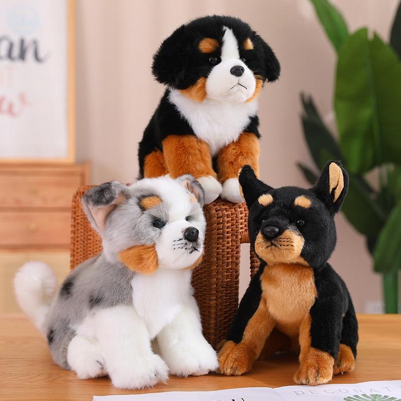 Soft And Cuddly Bernese Mountain Dog Plush Toy 25cm