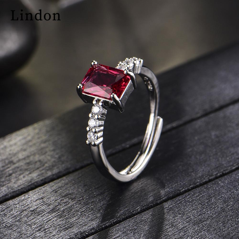 Lindon Classic Copper Alloy Zircon Ring Ladies Jewelry Wedding Promise Party Gift