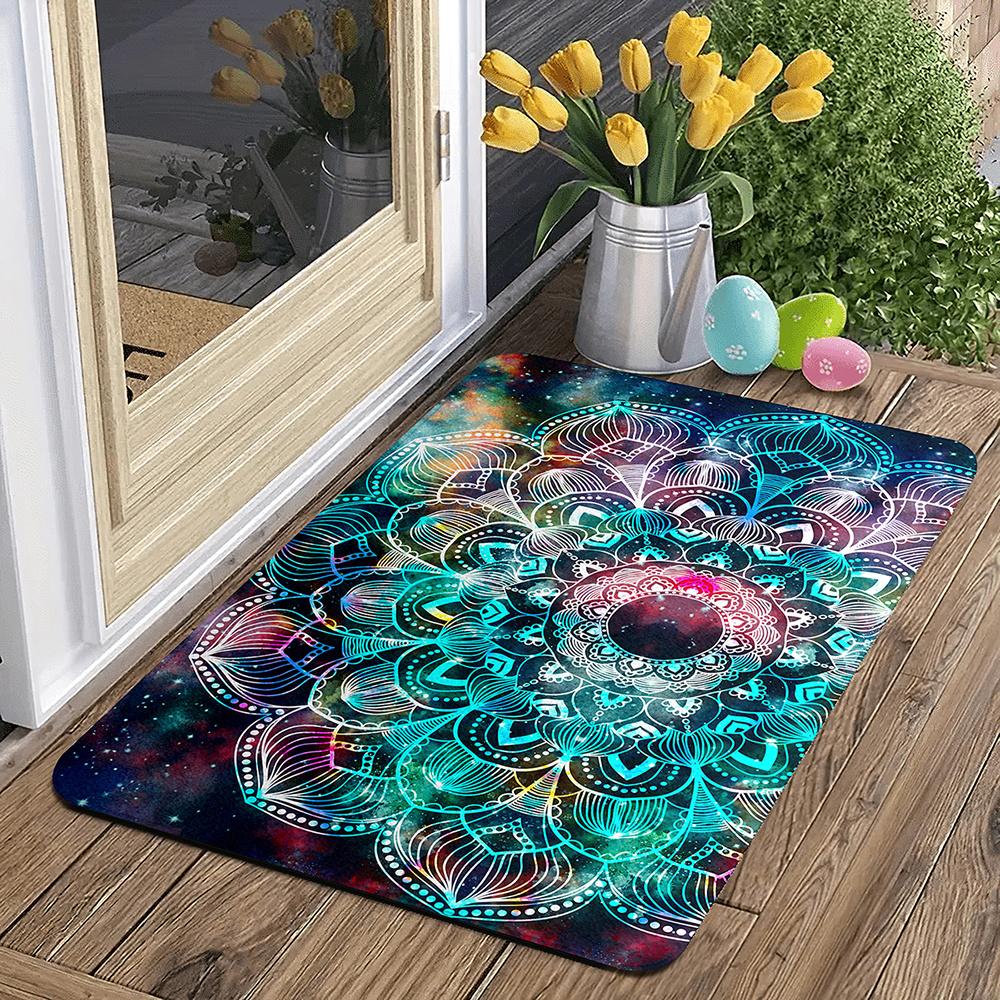

1pc Mandala Flower Outdoor Rug, Bohemian Large Area Floor Mat,Morden Kitchen Foam Mat, Absorbent Bath Mat, Laundry Floor Mat 50x80cm