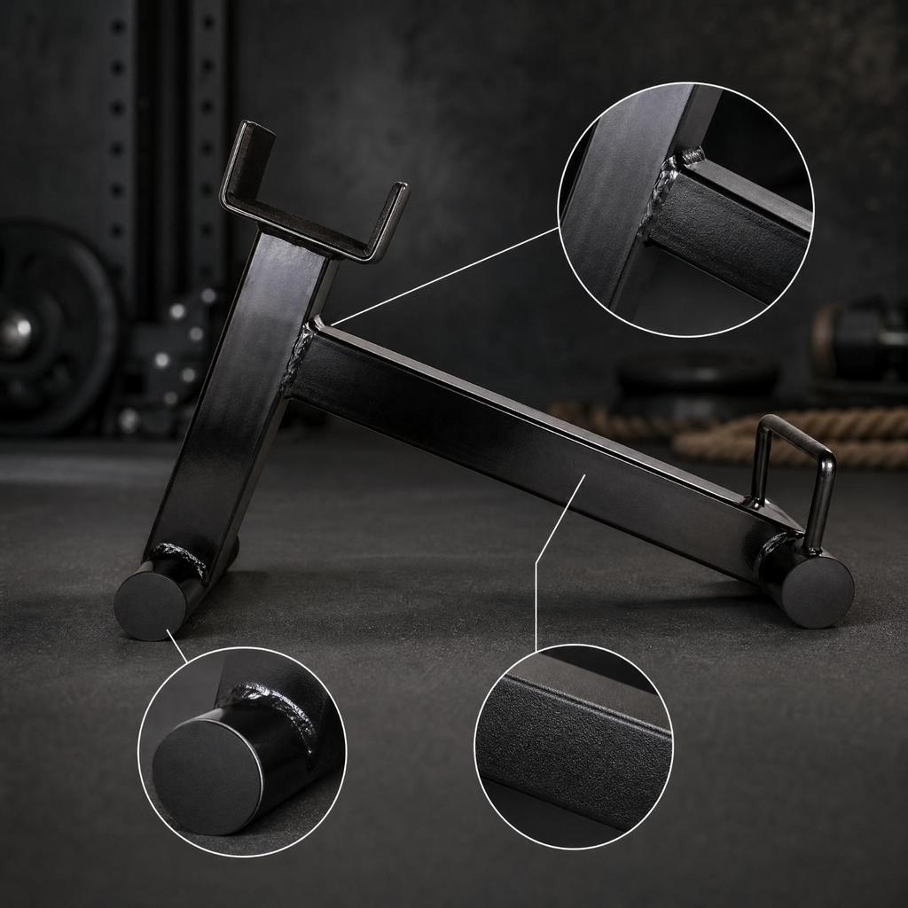 Barbells Rack with Cradle Holders FloorStanding Metal Stable Vertical Weight Bar