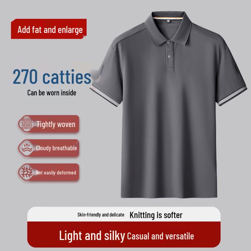 

Dibenze Men s Plus Size Short Sleeve Polo Shirt 4XL