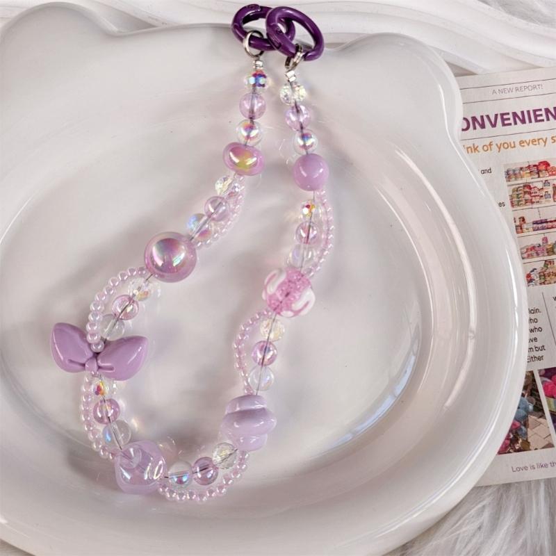 Eye Catching Mobile Phone Chain Handmade Beaded Cellphone Lanyard For Women Girls Telephone Strap Jewelry Drop-resistant