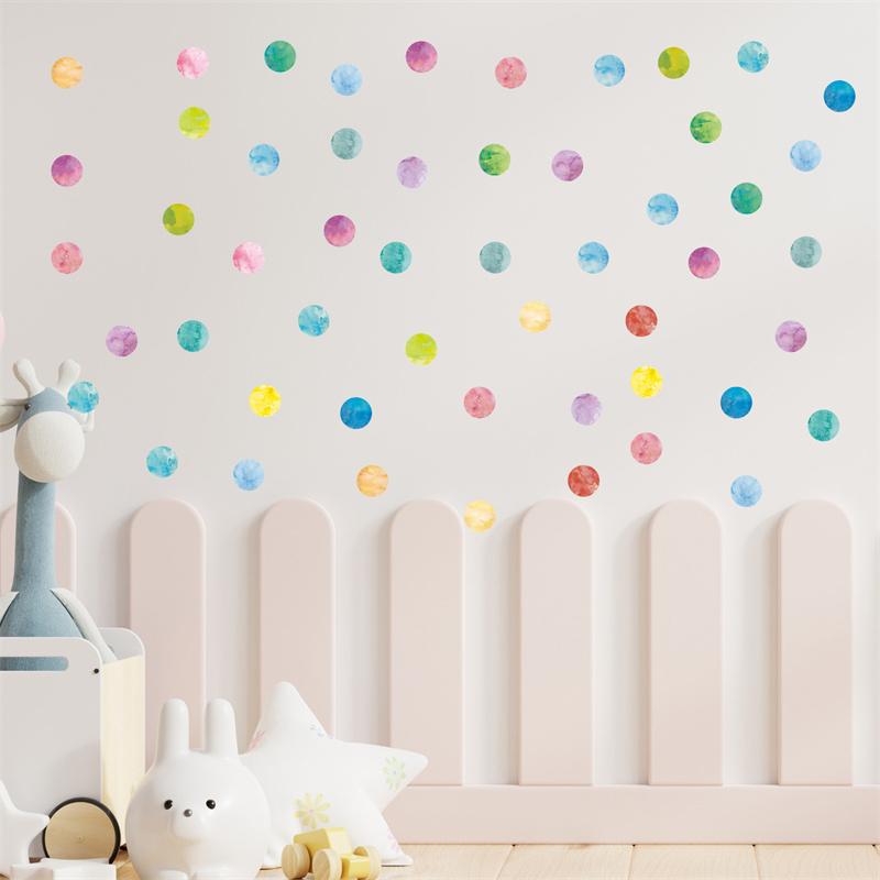 Ink Color Polka Dot Cartoon Home Wall Sticker Can Remove The Bedroom Living Room Background Decoration Sticker
