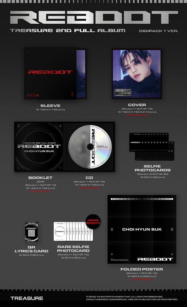 TREASURE 2ND FULL ALBUM DIGIPACK [REBOOT] VER. (Korean Edition)