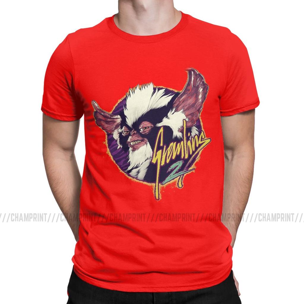 Men S T Shirt Gremlins Novelty Tees Short Sleeve Gizmo Monster Gremlin 80S Horror Christmas Movie