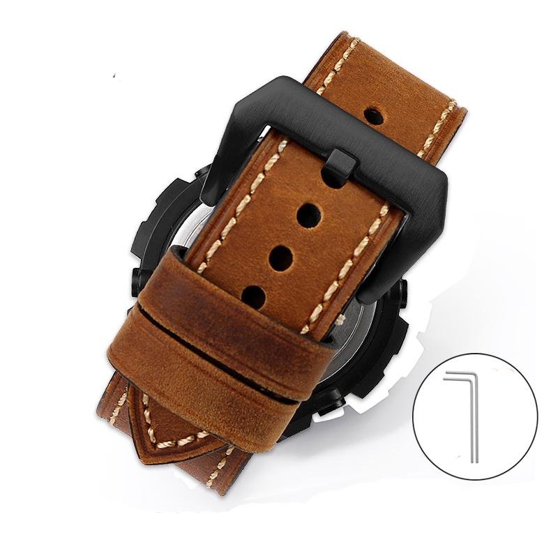 Retro Leather Watchband Adapt to G-SHOCK C-asio MTG-B1000 MTG-G1000 Watch Band Strap 26mm Modified MTGB1000 Classical Bracelet