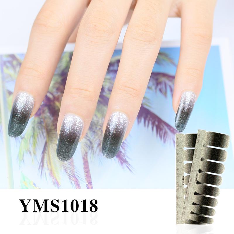 2025 Cat Eye Glitter Nail Stickers: Autumn/Winter Whitening Collection (YMS1015-1028)