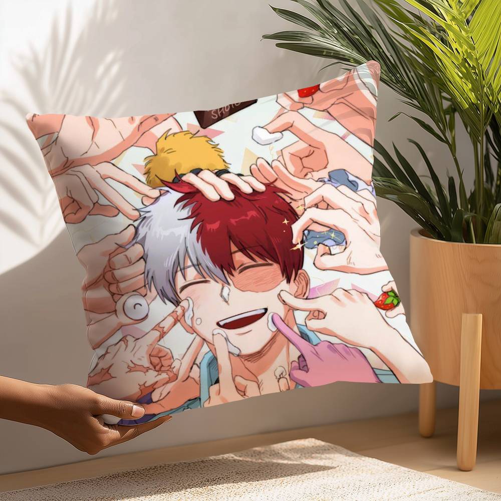 Kawaii Shoto Todoroki Chibi Pillow Case Plush Fabric Soft  Pillowcase Double Sided Print Cushion Cover Household Gifts