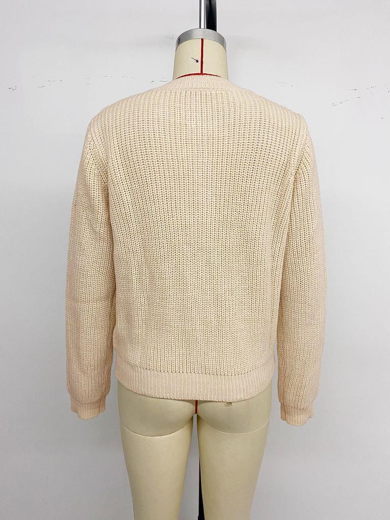 2026 Autumn/Winter Women's Bow Knot Cardigan: Casual Long Sleeve Outerwear