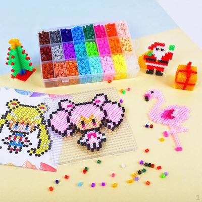 Sada korálků 24 barev, Korálky, , Nažehlovací papír pro dětské tvoření Korálkovací aktivita Puzzle Hračky pro kluky
