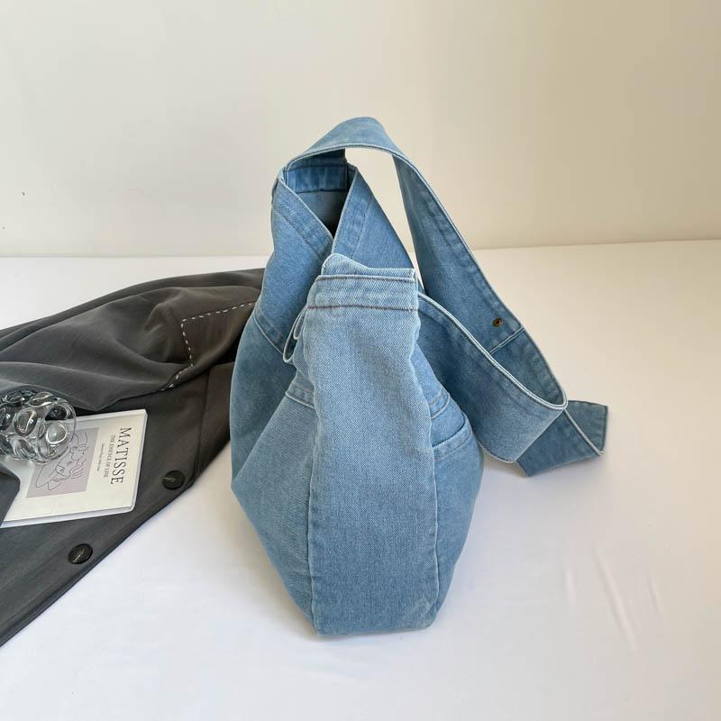 Denim Bag Large Capacity Crossbody Bag Student Class Shoulder Bag
