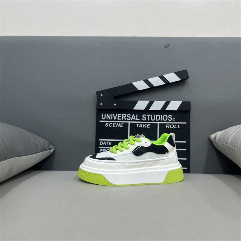 Summer new breathable mesh thick-soled comfortable lace-up casual board shoes bm