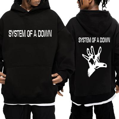 Rock Music System of A Down Double Sided Printed Streetwear Autumn Winter Men Women Vintage Punk Hoodie Unisex Fleece Pullover