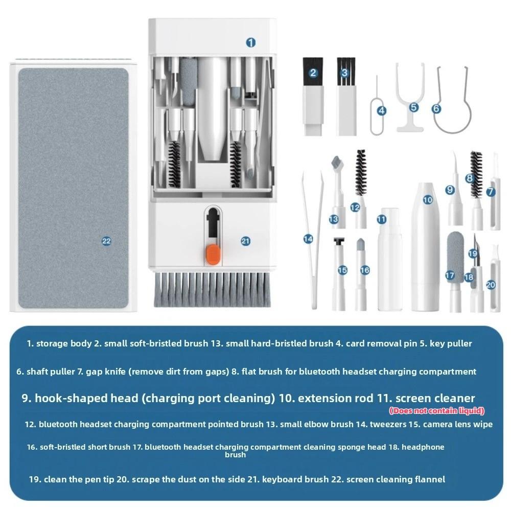 Portable Electronic Cleaning Set Screen Cleaning Computer Cleaning Brush Tools Kit Earphones