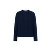 Polo Cable Knit Ribbed Crew Neck Sweater Women Sweater Navy-Blue 211926543-009