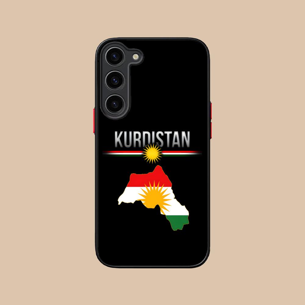 Silikonový kryt na mobilní telefon s vlajkou Kurdistánu pro Samsung Galaxy S26 S25 S24 S23 S22 S21 Plus FE Ultra Barevný kryt