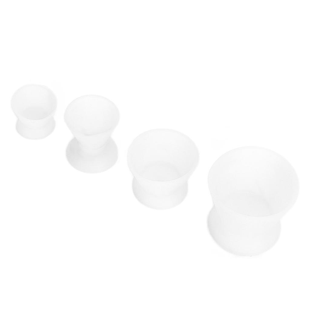 4pcs Professional Dental Laboratory Mixing Cup Silicone Dental Materials Mixing Bowl Set