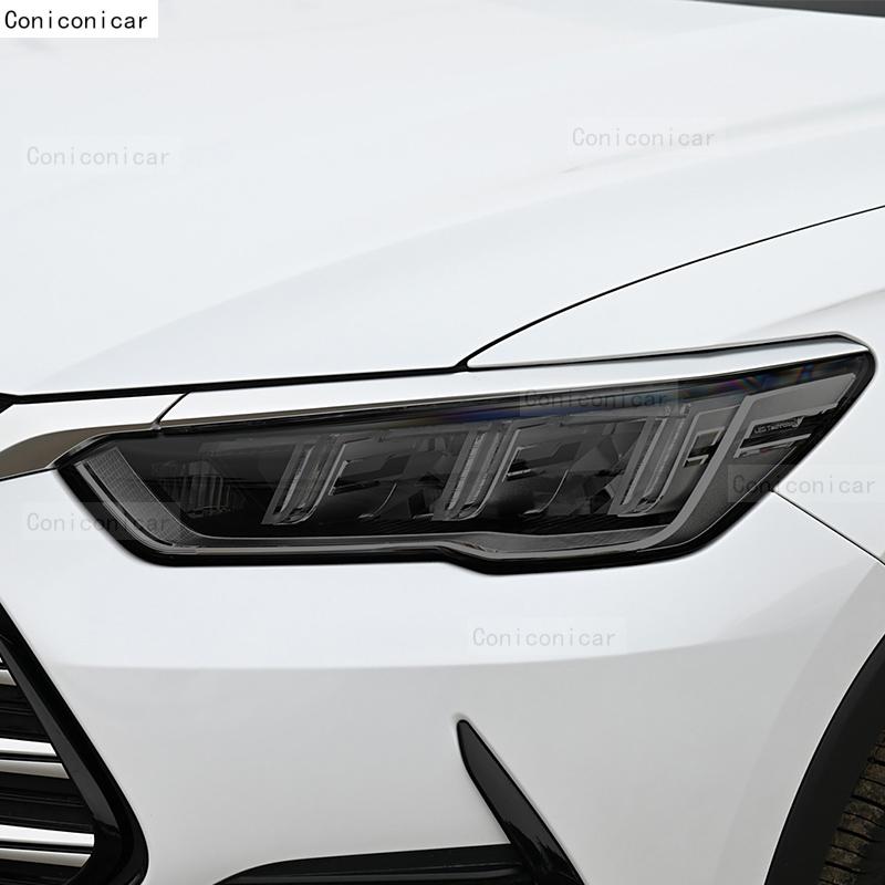 For BYD SONG PRO 2024 Car Headlight Smoked Black TPU Protective Film Front Light Tint Change Color Cover Sticker Accessories