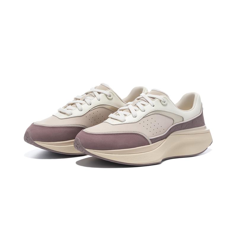 Li-Ning 1990 Sports Fashion Rebound Lightweight Low-Top Casual Shoes Women Casual Shoes Gray Brown ALFU016-2