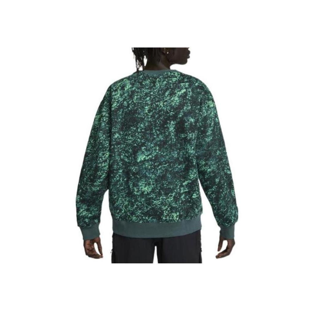 Nike Felpa Girocollo Therma-FIT Tuff con Stampa Logo Unisex Top Verde Primavera DV9101-363