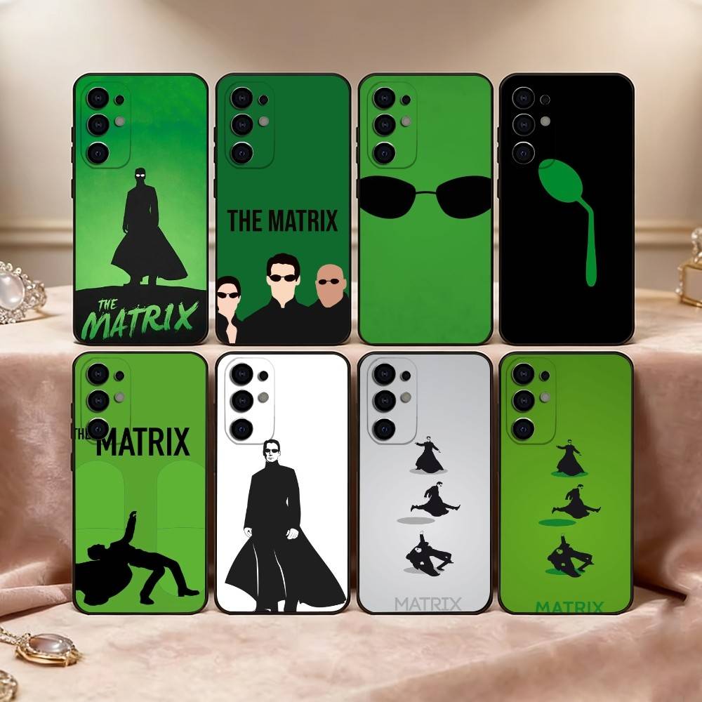 T-The M-Matrix Phone Case For Samsung S25,S24,S21,S22,S23,S30,Ultra,S20,Plus,Fe,Lite,Note,10,Black Cover