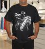 Cowboy Outlaw Bandit On Horse, Dark Western Style Black T-Shirt
