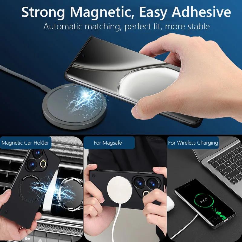 For Magsafe Magnetic Phone Case for Realme GT6 GT 6T Realme GT Neo 6 SE Slim Frameless Hard PC Back Cover Wireless Charging Case
