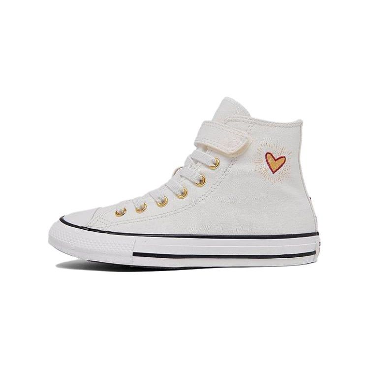 Converse Chuck Taylor All Star Easy-On High PS Valentines Day 2023 - Vintage White Kids Sneakers Cream Back-Alley-Brick A04951F