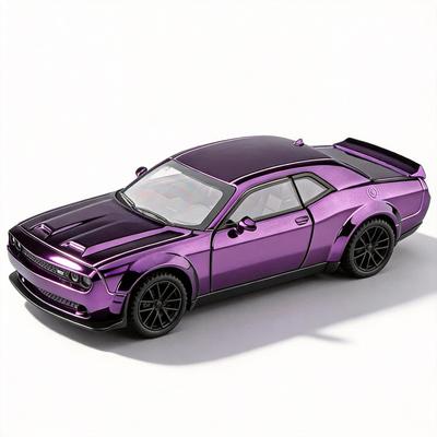 1:32 Dodge Challenger SRT Redeye Hellcat Alliage Musle Voiture Modèle Moulé sous Pression Métal Voiture de Sport Véhicules Modèle Son Lumière Jouet Cadeau pour Enfants