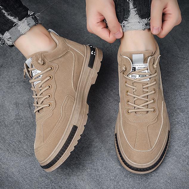 Men's Shoes 2024 Spring New Breathable Work Clothes Shoes Men's Trend Versatile Anti Slip Sports Casual Board Shoes Work Shoes