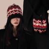 Fel Island Style Knitted Hat, Women, Winter, Balaclava Hat, Bag Dual-use, Warm, Plush Pile Yarn Hat