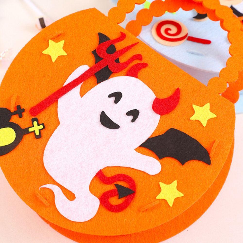 Handmade Materials Halloween Candy Bag Crafts Gift Basket Trick or Treat Felt Bag  Kids