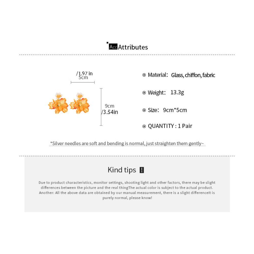 Beach Jewelry Simulated Flower Drop Earrings Silver Needle Vacation Style Earrings Wedding