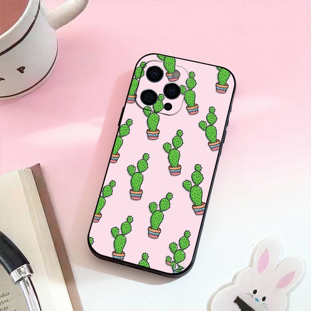 Cactus Succulents Phone Case Silicone Soft For IPhone 17,16,15,14,13,12,11,XS,Plus Pro Max