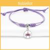 Purple Unicorn Gemstone Bracelet Cartoon Style With Flying Horse Charm